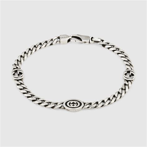 Bracciale Gucci Interlocking in argento 925 .